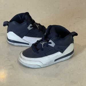 Nike Air Jordans Spizike Midnight Navy Silver White Toddler 317701-406 sz 10C